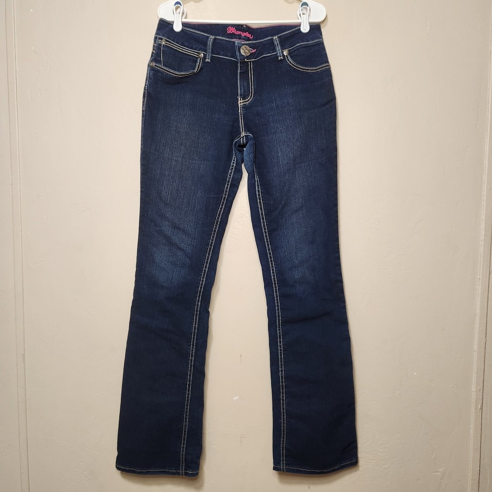 Wrangler Dark Wash Jeans Bootcut Size 9/10x36
